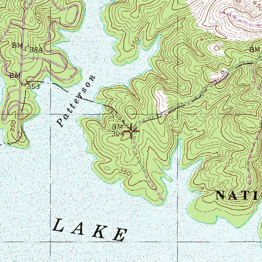 Topographic Map of Patterson Branch Picnic Area, SC