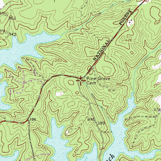 Topographic Map of Pine Grove Church (historical), SC