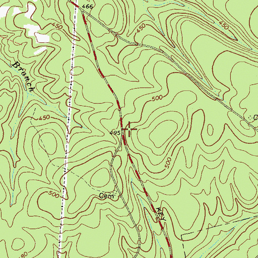 Topographic Map of Piney Grove School (historical), SC