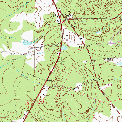 Topographic Map of Robinson Church (historical), SC