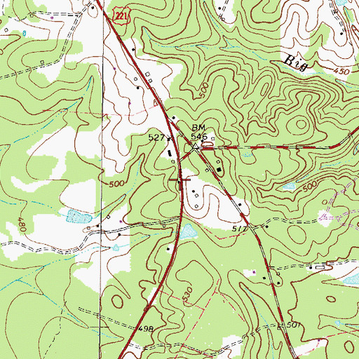Topographic Map of Robinson School (historical), SC