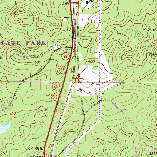 Topographic Map of Rock Grove School (historical), SC