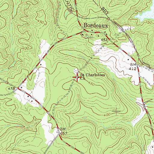 Topographic Map of Saint Charlotte School (historical), SC