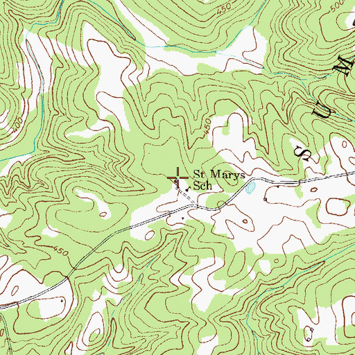 Topographic Map of Saint Marys Church, SC