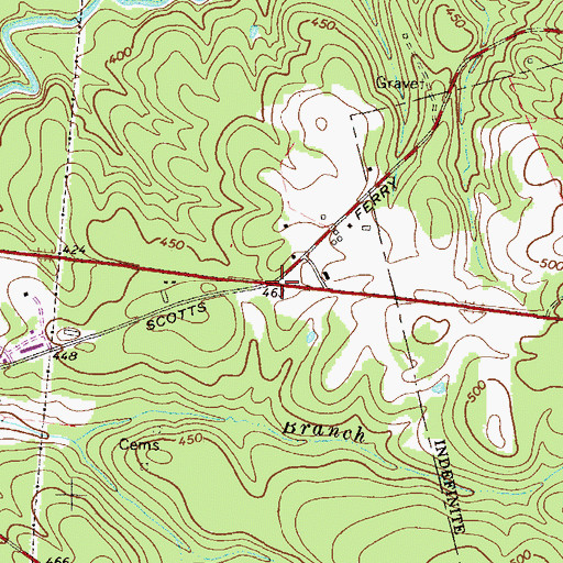 Topographic Map of Whites Cross Roads (historical), SC