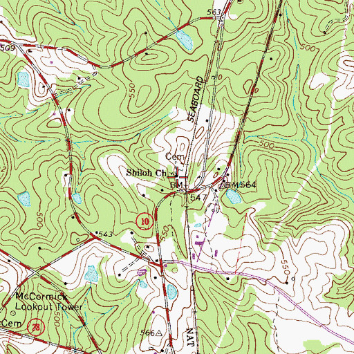 Topographic Map of Wideman School (historical), SC