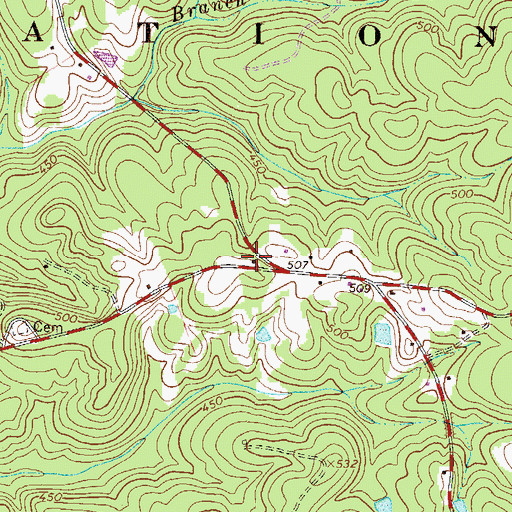Topographic Map of Wideman School (historical), SC