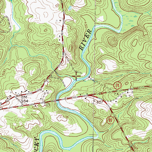 Topographic Map of Barnes Mill (historical), SC
