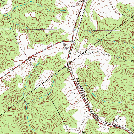 Topographic Map of Beulah Baptist Church (historical), SC