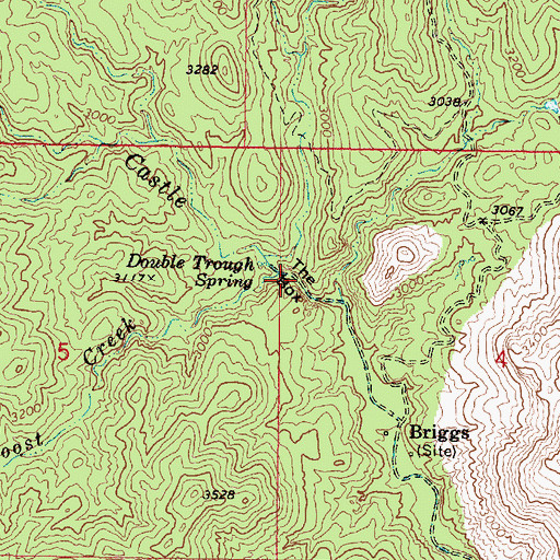 Topographic Map of The Box, AZ