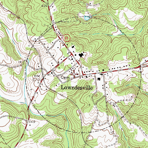 Topographic Map of Providence Cemetery, SC