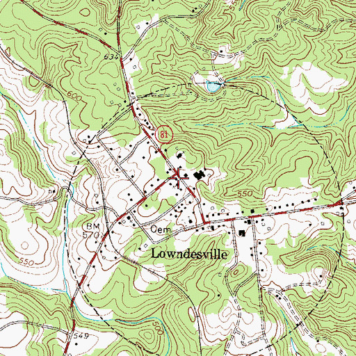 Topographic Map of Smyrna United Methodist Church, SC