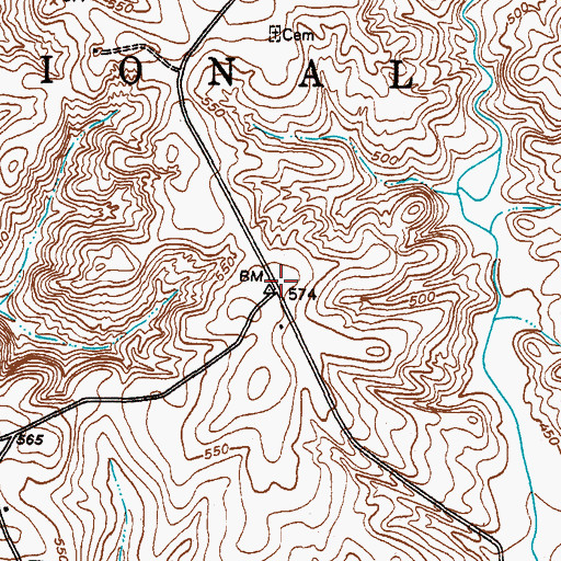 Topographic Map of Millers Grove (historical), SC