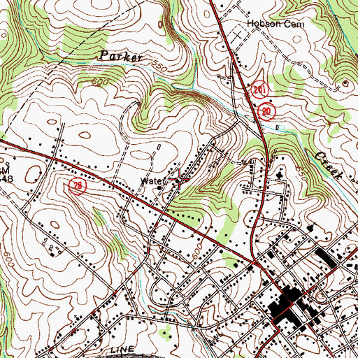 Topographic Map of Harrisburg Street Grade School (historical), SC