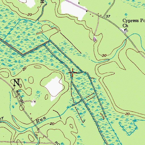 Topographic Map of Deep Branch, SC