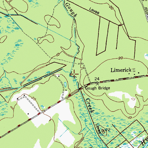 Topographic Map of Alligator Creek, SC