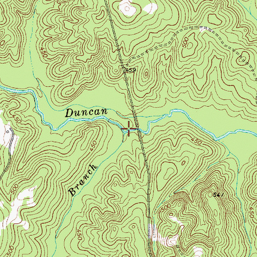 Topographic Map of Allisons Branch, SC