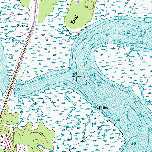 Topographic Map of Back River, SC