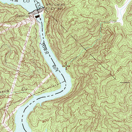 Topographic Map of Battle Creek, SC