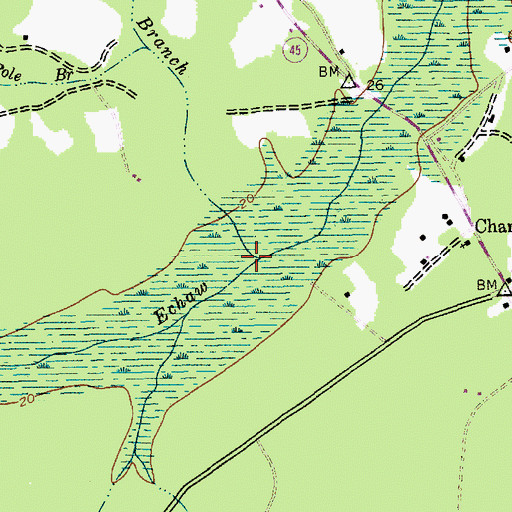 Topographic Map of Bay Branch, SC