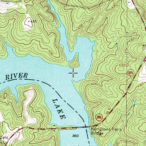 Topographic Map of Beaverdam Creek, SC