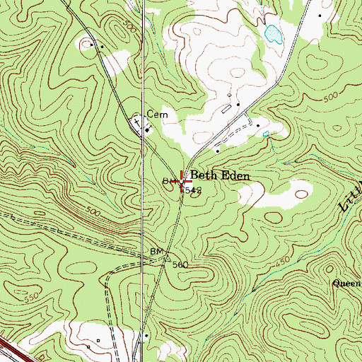 Topographic Map of Beth Eden, SC