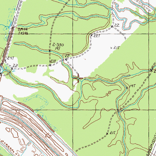Topographic Map of Big Bay Branch, SC