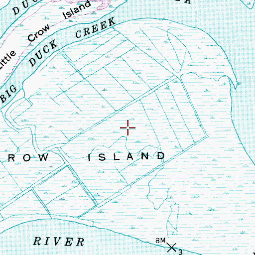 Topographic Map of Big Duck Creek, SC