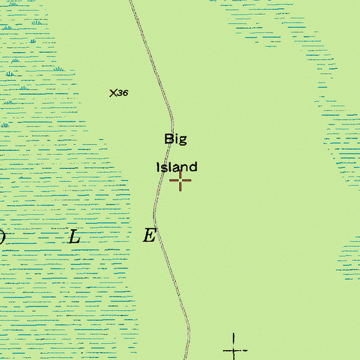 Topographic Map of Big Island, SC