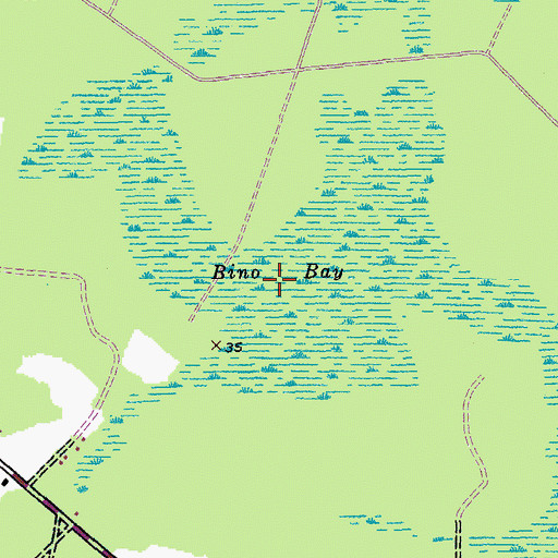 Topographic Map of Bino Bay, SC