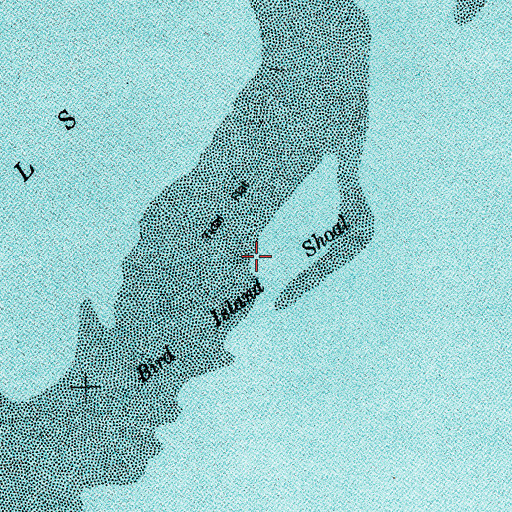 Topographic Map of Bird Island Shoal, SC