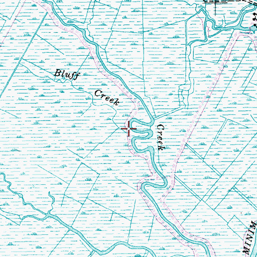 Topographic Map of Bluff Creek, SC