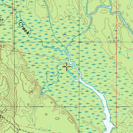 Topographic Map of Monger Creek, AL
