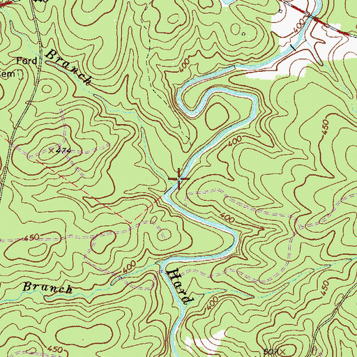 Topographic Map of Bracknell Branch, SC