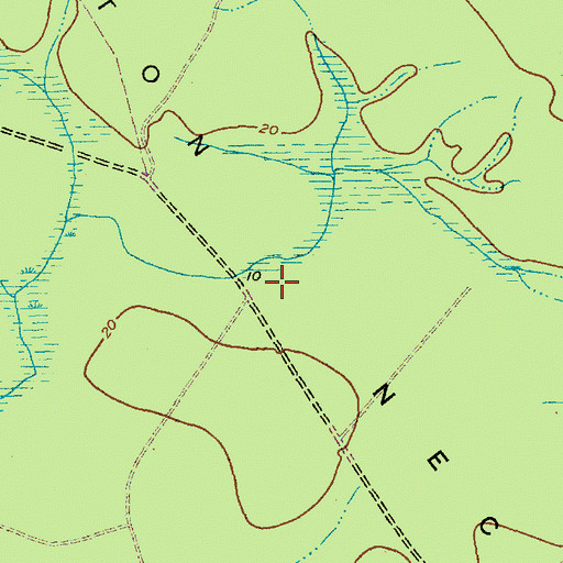 Topographic Map of Britton Neck, SC