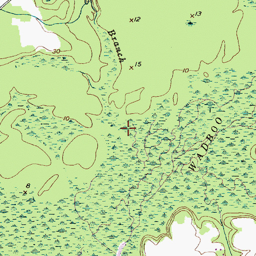 Topographic Map of Broad Ax Branch, SC
