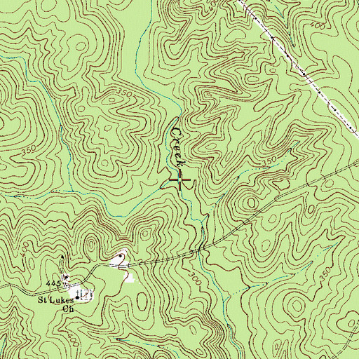 Topographic Map of Brocks Creek, SC