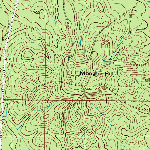 Topographic Map of Monger Hill, AL
