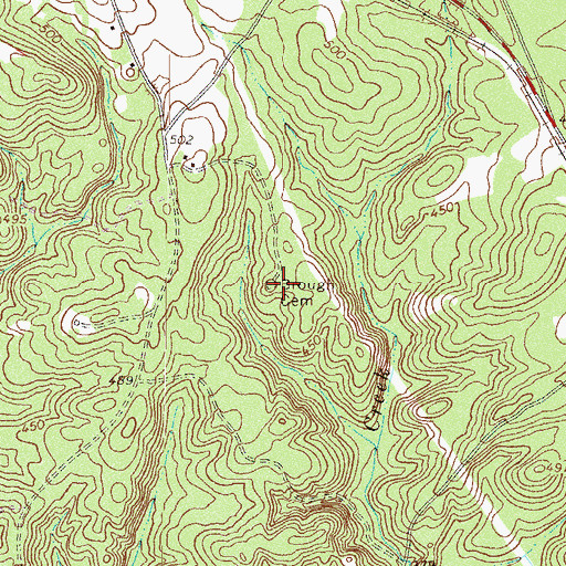 Topographic Map of Brough Cemetery, SC