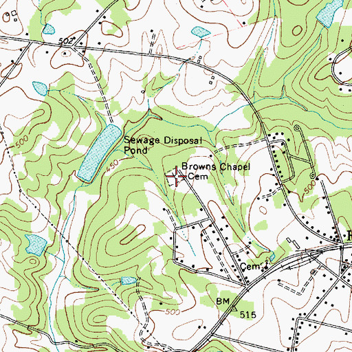 Topographic Map of Browns Chapel Cemetery, SC