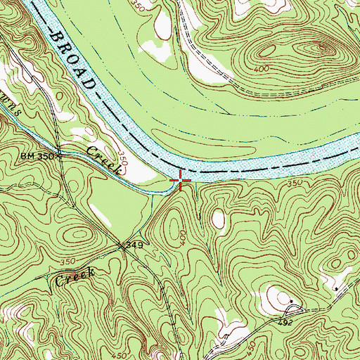 Topographic Map of Browns Creek, SC