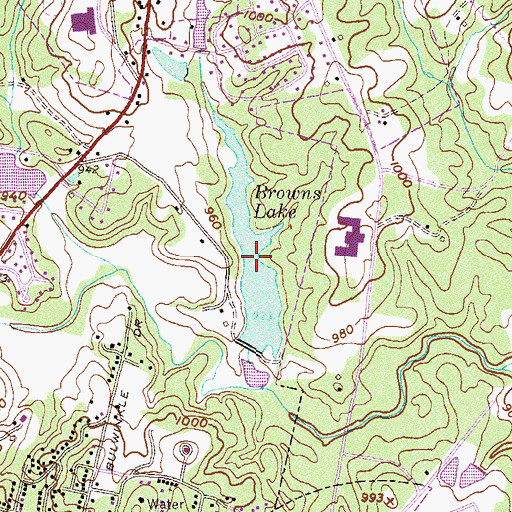 Topographic Map of Browns Lake, SC