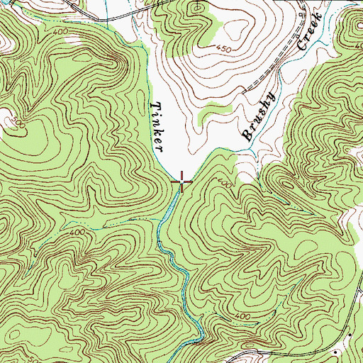Topographic Map of Brushy Creek, SC
