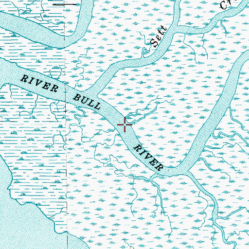 Topographic Map of Bull River, SC