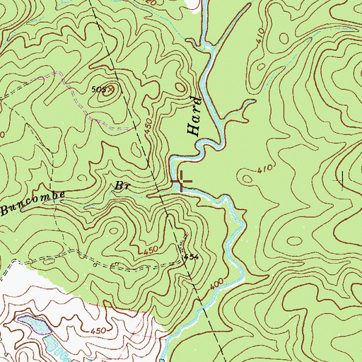 Topographic Map of Buncombe Branch, SC