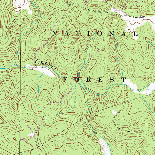 Topographic Map of Burkhalter Branch, SC