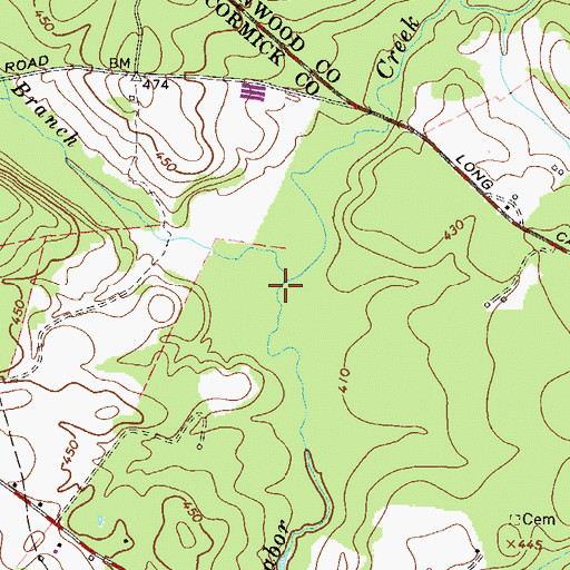 Topographic Map of Calabash Branch, SC