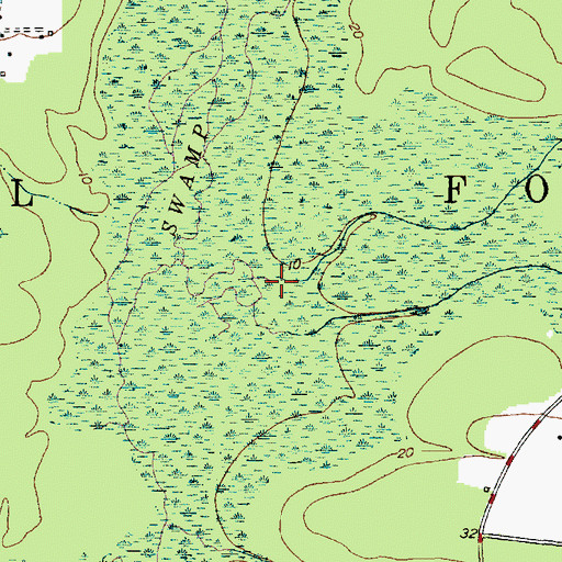 Topographic Map of Callum Branch, SC
