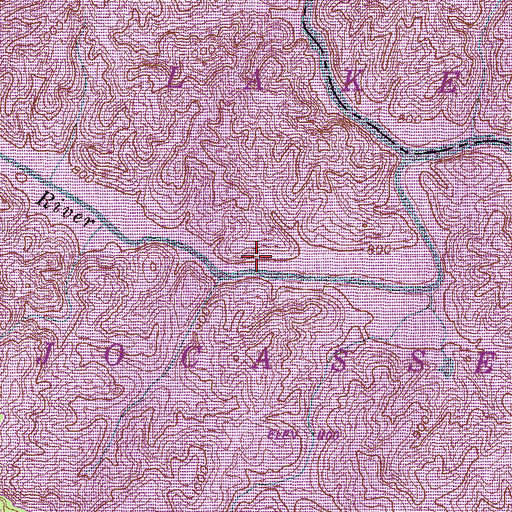 Topographic Map of Camp Jocassee, SC