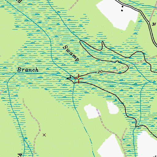 Topographic Map of Canaan Branch, SC